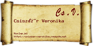 Csiszér Veronika névjegykártya