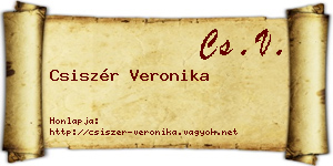 Csiszér Veronika névjegykártya