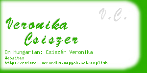 veronika csiszer business card